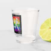 SlipperyJoe's Be You brick wall stick figure rainb Shot Glas (Rechts)