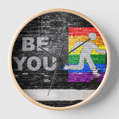 SlipperyJoe's Be You zwart bakstenen wandfiguur (Voorkant)