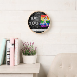 SlipperyJoe's Be You zwart bakstenen wandfiguur