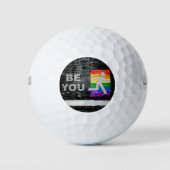 SlipperyJoe's Be You zwart bakstenen wandfiguur Golfballen (Voorkant)