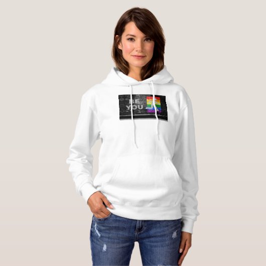 SlipperyJoe's Be You zwart bakstenen wandfiguur Hoodie (Voorkant volledig)