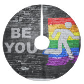 SlipperyJoe's Be You zwart bakstenen wandfiguur Kerstboom Rok (Voorkant)