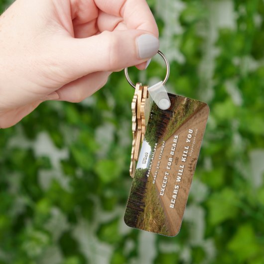 SlipperyJoe's bears will kill you paw prints press Sleutelhanger (Hand)