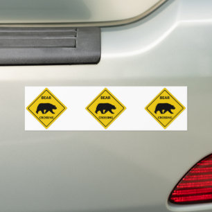 SlipperyJoe's beer kruising bord silhouette geel Bumpersticker