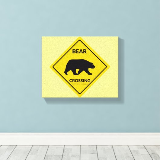 SlipperyJoe's beer kruising teken beer silhouet w Canvas Afdruk (Insitu (Houten vloer))