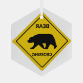 SlipperyJoe's beer kruising teken beer silhouet w Glas Ornament (Achterkant)