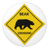 SlipperyJoe's beer kruising teken beer silhouet w Keramische Knop (Voorkant)