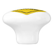 SlipperyJoe's beer kruising teken beer silhouet w Keramische Knop (Zijkant)