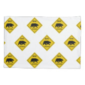 SlipperyJoe's beer kruising teken beer silhouet w Kussensloop (Achterkant)