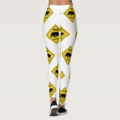 SlipperyJoe's beer kruising teken beer silhouet w Leggings (Achterkant)