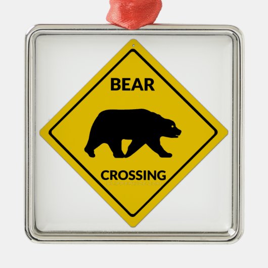 SlipperyJoe's beer kruising teken beer silhouet w Metalen Ornament (Voorkant)