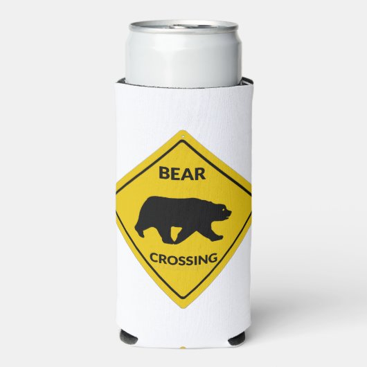 SlipperyJoe's beer kruising teken beer silhouet w Seltzer Blikjeskoeler (Seltzer Voorkant)