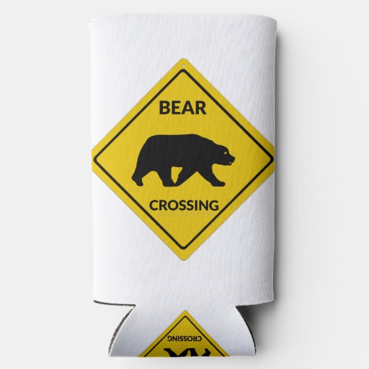 SlipperyJoe's beer kruising teken beer silhouet w Seltzer Blikjeskoeler (Achterkant)