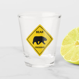 SlipperyJoe's beer kruising teken beer silhouet w Shot Glas