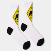 SlipperyJoe's beer kruising teken beer silhouet w Sokken (Rechts)