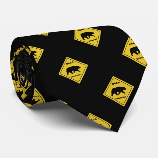 SlipperyJoe's beer kruising teken beer silhouet w Stropdas (Opgerold)