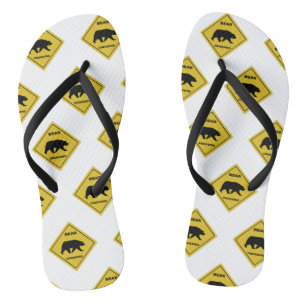 SlipperyJoe's beer kruising teken beer silhouet w Teenslippers