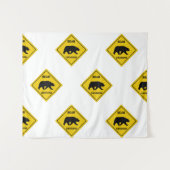 SlipperyJoe's beer kruising teken beer silhouet w Wandkleed (Voorkant (horizontaal))