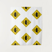 SlipperyJoe's beer kruising teken beer silhouet w Wandkleed (Voorkant)