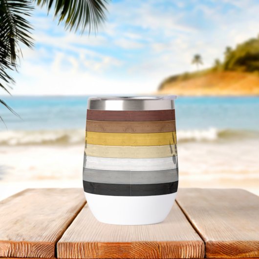 SlipperyJoe's Beer Pride flag houten vloer textuur (Strand)