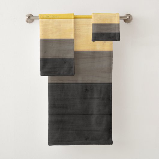 SlipperyJoe's Beer Pride flag houten vloer textuur Bad Handdoek (Insitu)