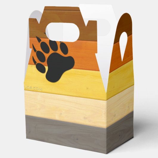 SlipperyJoe's Beer Pride flag houten vloer textuur Bedankdoosjes (Geopend)