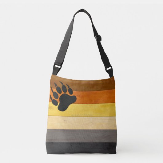 SlipperyJoe's Beer Pride flag houten vloer textuur Crossbody Tas (Voorkant)