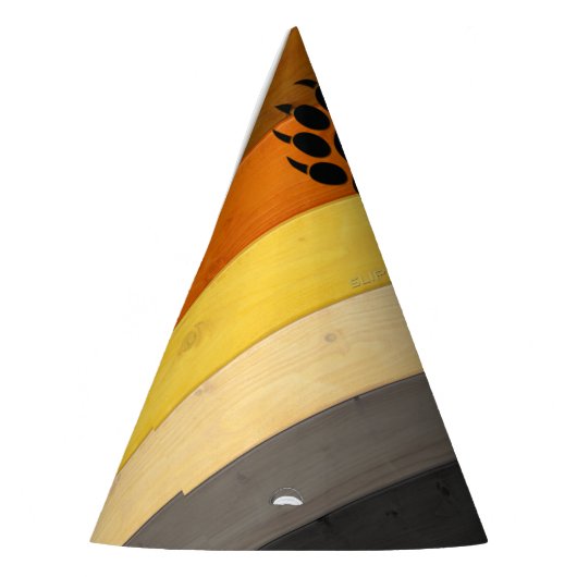 SlipperyJoe's Beer Pride flag houten vloer textuur Feesthoedjes (Links)