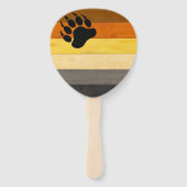 SlipperyJoe's Beer Pride flag houten vloer textuur Handwaaier (Achterkant)