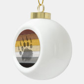 SlipperyJoe's Beer Pride flag houten vloer textuur Keramische Bal Ornament (Rechts)