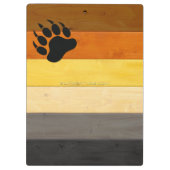 SlipperyJoe's Beer Pride flag houten vloer textuur Klembord (Achterkant)