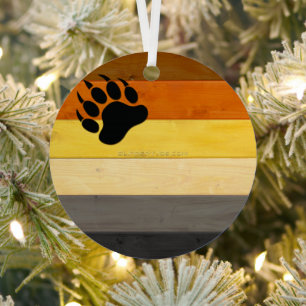 SlipperyJoe's Beer Pride flag houten vloer textuur Metalen Ornament