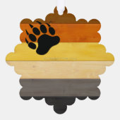 SlipperyJoe's Beer Pride flag houten vloer textuur Ornament Kaart (Achterkant)