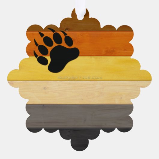 SlipperyJoe's Beer Pride flag houten vloer textuur Ornament Kaart (Achterkant)