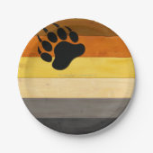 SlipperyJoe's Beer Pride flag houten vloer textuur Papieren Bordje (Voorkant)