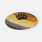 SlipperyJoe's Beer Pride flag houten vloer textuur Papieren Bordje (Gekanteld)