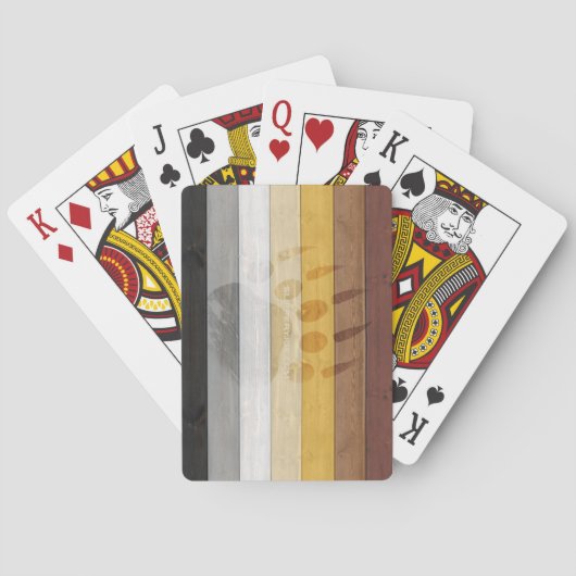 SlipperyJoe's Beer Pride flag houten vloer textuur Pokerkaarten (Achterkant)