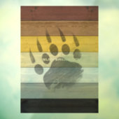 SlipperyJoe's Beer Pride flag houten vloer textuur Raamsticker (Vel 3)