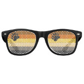 SlipperyJoe's Beer Pride flag houten vloer textuur Retro Zonnebril (Voorkant)