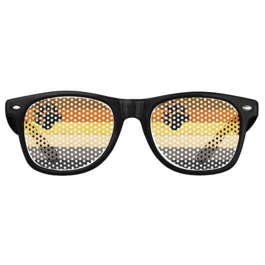 SlipperyJoe's Beer Pride flag houten vloer textuur Retro Zonnebril (Voorkant)