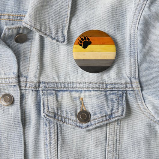 SlipperyJoe's Beer Pride flag houten vloer textuur Ronde Button 5,7 Cm (In situ)
