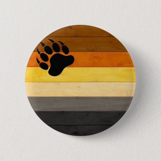 SlipperyJoe's Beer Pride flag houten vloer textuur Ronde Button 5,7 Cm (Voorkant)