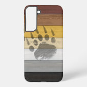 SlipperyJoe's Beer Pride flag houten vloer textuur Samsung Galaxy Hoesje (Achterkant)