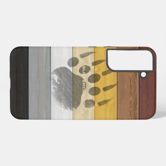 SlipperyJoe's Beer Pride flag houten vloer textuur Samsung Galaxy Hoesje (Achterkant horizontaal)