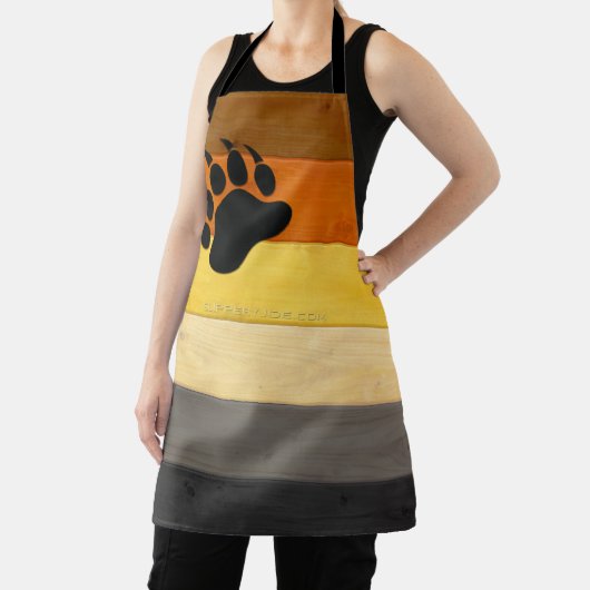 SlipperyJoe's Beer Pride flag houten vloer textuur Schort (Insitu)