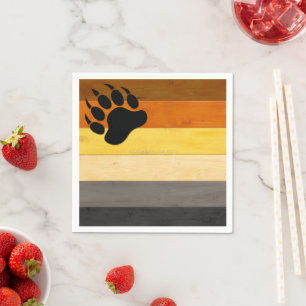 SlipperyJoe's Beer Pride flag houten vloer textuur Servet