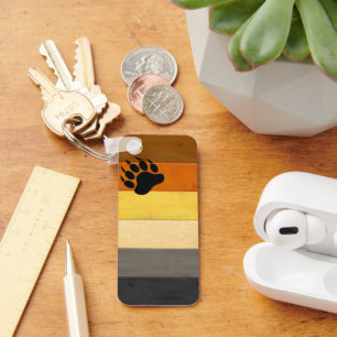 SlipperyJoe's Beer Pride flag houten vloer textuur Sleutelhanger