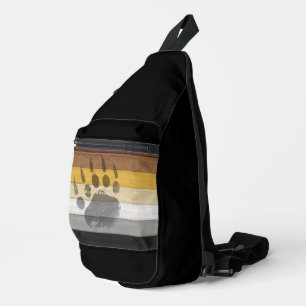 SlipperyJoe's Beer Pride flag houten vloer textuur Sling Bag