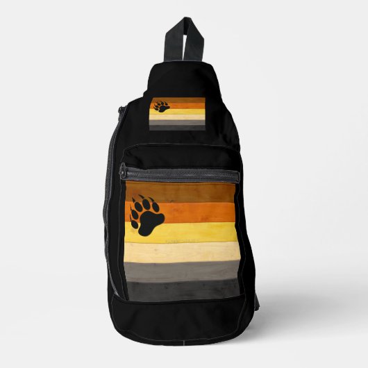SlipperyJoe's Beer Pride flag houten vloer textuur Sling Bag (Voorkant)