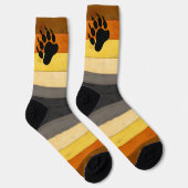 SlipperyJoe's Beer Pride flag houten vloer textuur Sokken (Rechts)